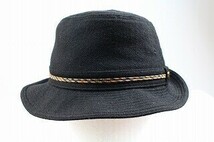 DAKS LONDON ダックス 綺麗め ハット ソフト帽 帽子 ぼうし トレモントハット 日本製 中央帽子 M 黒 ブラック メンズ [868608]_画像2