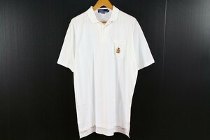 Polo by Ralph Lauren ポロ ラルフローレン 綺麗め ポロシャツ トップス ロング 半袖 ウェア ゴルフ 無地 L 白 ホワイト メンズ [872472]