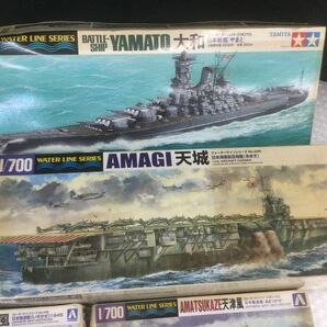 D458-120【未組立保管品16点まとめ】⑤プラモデル/ウォーターラインシリーズ/日本航空母艦/駆逐艦/大和/あさひSP/磯風/信濃/1等2等輸送艦/tの画像4