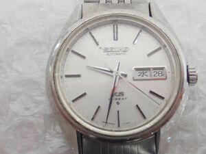 D387-60-M　 KING SEIKO HI-BEAT KS キングセイコー ハイビート 5626-7110 シルバー文字盤 自動巻き AT メンズ腕時　中古稼働品