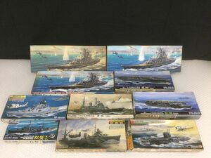 D643-120【ジャンク 部品欠品プラモデル10点まとめ】FUJIMI フジミ/日本海軍駆逐艦 松型/空母艦/鳳翔/津軽/龍驤/幻の戦艦 超大和/t