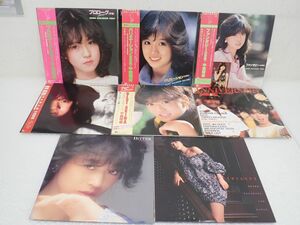 D587-80　LPレコード　帯付き含む　中森明菜　8枚まとめ　カレンダー＆生写真　1st-4thアルバム　プロローグ/バリエーション/エトランゼ/