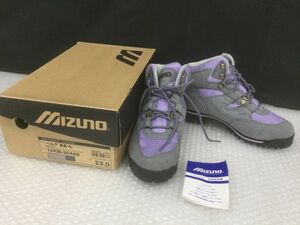 D679-80[ unused storage goods ] Mizuno MIZUNO bell g suede trekking shoes BA-L sneakers mountain climbing shoes 23.0cm purple box attaching 