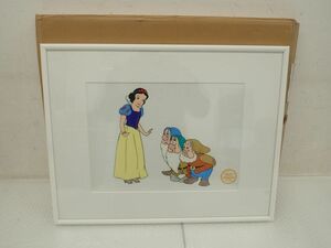 D727-120　【真作】ウォルト・ディズニー Walt Disney「Snow White」セリグラフセル（シルクスクリーン） 白雪姫と小人達　額装