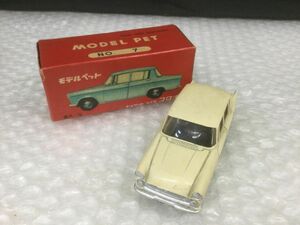 OH171-60[ подлинная вещь ]⑥MODEL PET Model Pet 1/42 Toyopet NEW Corona No.7 миникар Asahi игрушка производства / красный с коробкой t