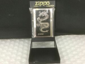 KG049-60-M【火花確認済み 美品】ZIPPO ジッポー 龍 ドラゴン 2000 dragon 1999年製/ケース付きt