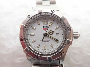 D807-60-M　TAG Heuer　タグホイヤー プロフェッショナル WK1311　白文字盤 デイト レディース腕時計　中古現状品　レターパック