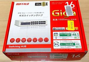 BUFFALO 16ポートスイッチングハブ ホワイト LSW4-GT-16NSR 未使用 開封済