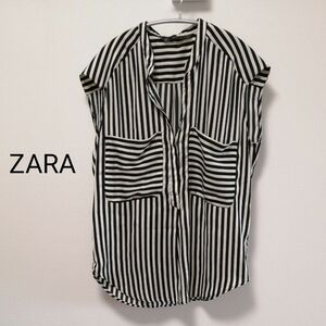 ZARA　スキッパー　フレンチスリーブトップス