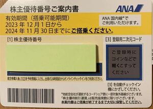 ANA株主優待券1枚 (送料無料)　期限2024年11月30日まで