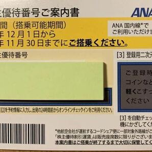 ANA株主優待券1枚 (通知可能) 期限2024年11月30日の画像1