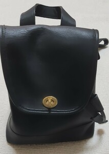  ★オールドコーチ COACH　ミニリュック 　　　レザー黒 9960