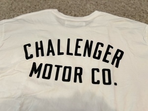 美品★CHALLENGERチャレンジャー/MOTOR CO. TEE★ホワイト/XXL★Tシャツ★