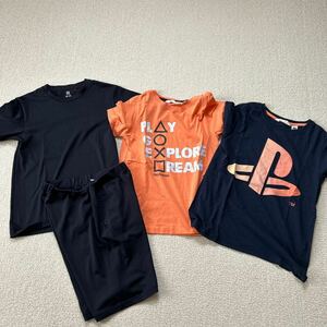 夏服　140 まとめてセット　Ｔシャツ プレイステーション　ドライTシャツ パンツ　ユニクロ　H&M