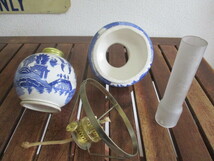 ■当時物 レトロ　陶器製　オイルランプ H23.5cm _画像2