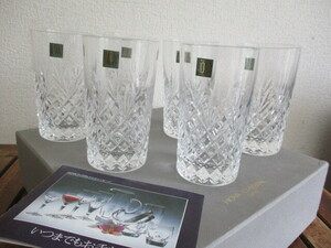 #[ unused goods ]HOYA crystal glass high class cut glass tumbler 6 customer set 