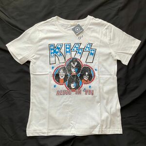 ＧＵ（ジーユー）レディース Tシャツ　KISS 白　Ｌサイズ　未使用品