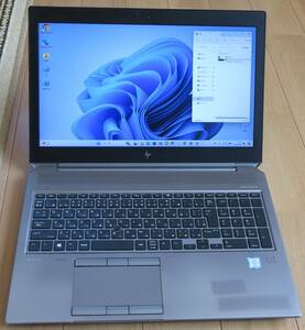 HP Zbook15 G5 / 15インチ IPS (FHD) /NVMe = 930GB /RAM = 32GB / core i7 / Nvidia Quadro P1000/ Windows 11 Pro