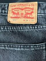 リーバイス levis 502 ジーンズ デニム w34 ブラック_画像3