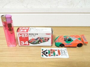 新品 ビンテージ 日本製 トミカ No.34 MAZDA 787B マツダ ミニカー 赤箱 当時物