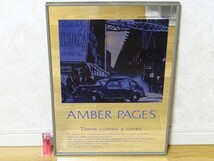 希少 80年代 ビンテージ 佐々木悟郎 AMBER PAGES イラストレーター 旧車 パブミラー 鏡 ガレージ インテリア レトロ 昭和 当時物_画像4