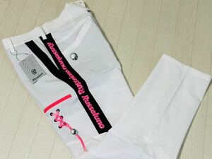  new goods *Russeluno russell noru tea side Logo total reverse side mesh . sweat speed . stretch pants / spring summer / white / size 4(w78)/ postage 185 jpy 