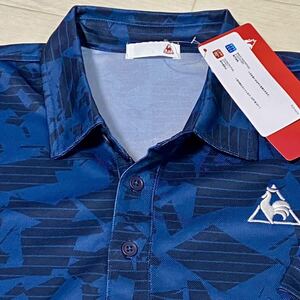  новый товар * Le Coq le coq sportif графика рисунок . пот скорость . рубашка-поло с коротким рукавом * темно-синий * размер L* стоимость доставки 185 иен 