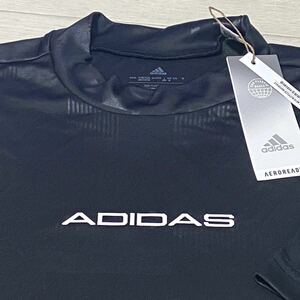  новый товар * Adidas Golf графика embo Sprint . пот скорость . короткий рукав mok шея рубашка / черный / размер M/ стоимость доставки 185 иен 