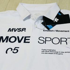 新品★DESCENTE デサント Move Sport -3℃ サンスクリーン 吸汗速乾 半袖ポロシャツ★ホワイト★サイズL★送料185円