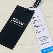 新品◆タイトリスト Titleist リーフ柄 吸水速乾 クーリング 半袖ポロシャツ/ネイビー/サイズLL/送料185円_画像5