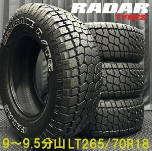 9～9.5分山★LT265/70R18 RADAR RENEGADE A/T5 4本 №B240514-B1 ランクルプラド タンドラ ナビゲーター等/検:18インチ*OWL*ホワイトレター