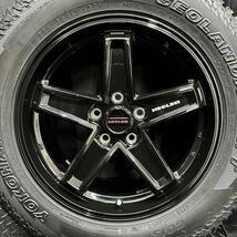 美品★wedsホイール&225/65R17 ヨコハマ GEOLANDAR A/T G015 4本 №B240501-B3 ハリアー RAV4 レクサスNX エクストレイル等/114.3*ブラック_画像5