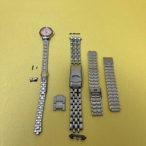 [1 jpy start ] clock parts clock. koma belt brand Manufacturers unknown clock house. Junk clock freebie 