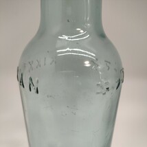 キッコーマン 空ビン 360ml ガラス瓶 昭和レトロ アンティーク 展示用に ガラス瓶 洗浄清掃済 空き瓶 空瓶 水色_画像6