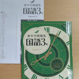 【新品・未使用】新中学問題集　国語　中3　標準編　2024年　最新版