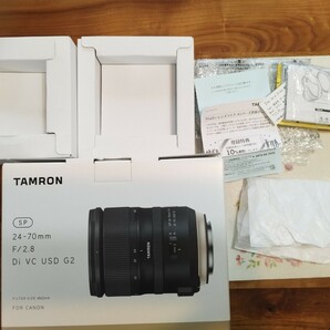 TAMRON タムロン SP 24-70mm F2.8 Di VC USD G2 A032 キャノン efマウント 元箱　マニュアル　ケース　保証書、レンズ有りません