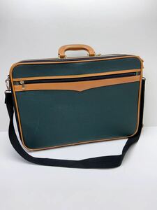 F666 USA SCENE シーン ビジネスバッグ キャリーバッグ ブリーフケース 書類カバン 鞄 2WAY グリーン系 出張鞄 