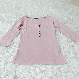 【格安】　バーバリー　ブルーレーベル　ノバチェック　カットソー Tシャツ トップス　サイズ38 ピンク