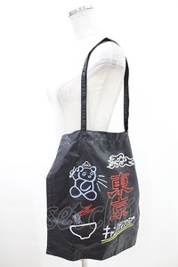 Candy Stripper / SOUVENIR SATINトートBAG 黒 H-24-04-27-1035-PU-BG-KB-ZH