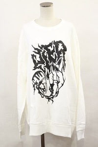 NieR Clothing / プリントSWEAT 2XL 白 H-24-04-17-024-PU-TO-KB-ZT099