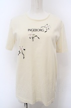 INGEBORG / 百合pt Tシャツ M アイボリー O-24-04-30-1062-LO-TS-IG-OS_画像1