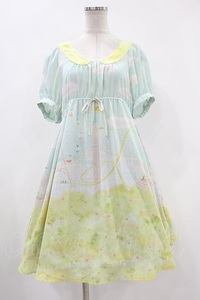 Franche Lippee / Story bookワンピース M サックス H-24-05-01-1026-LO-OP-NS-ZH