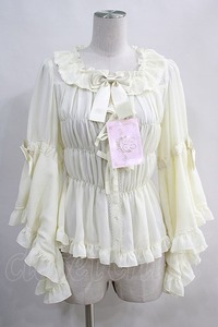 metamorphose / square .. long . sleeve blouse size 1( general size ) ivory H-24-05-01-062-ME-BL-NS-ZH