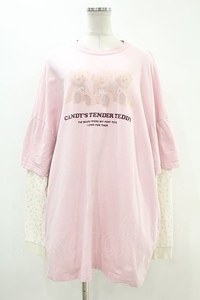 Candy Stripper / CND TEDDY LAYEREDワンピース ピンク H-24-05-06-009-PU-OP-KB-ZH