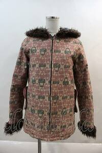 ALGONQUINS / total pattern fur hood jacket Brown I-24-05-12-062-AL-JA-HD-ZI