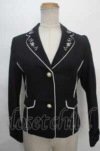 axes femme POETIQUE / badge attaching piping jacket M navy blue Y-24-05-13-092-AX-JA-SZ-ZY