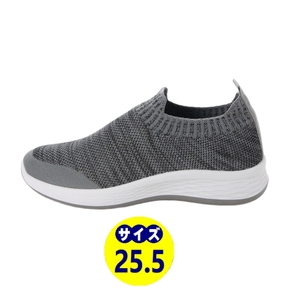  fly knitted sneakers slip-on shoes sneakers new goods [22535-GRY-255]25.5cm walk interior put on footwear 