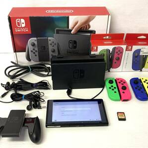 ★☆美品 Nintendo ニンテンドー Switch スイッチ 本体 ジョイコン2点 ソフト1点セット 可動品 初期化済 箱☆★の画像1