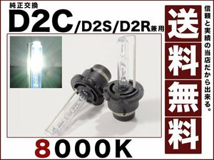 純正交換HIDバルブD2C(D2R/D2S対応) 8000K◆送料無料◆35W ２球12v