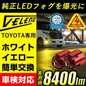 LED フォグランプVELENO ULTIMATE イエロー 実測値8400lm LEDフォグランプ L1B 3100k バルブ イエローフォグ 爆光 送料無料 ヴェレーノ